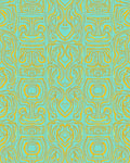 Aqua Gold Organic Pattern Rug