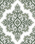 Classic Damask Floral Scroll Pattern Rug