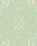 Elegant Cream Swirl Floral Pattern Rug