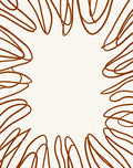 Abstract Brown Line Burst Design Rug
