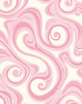 Pink Swirl Abstract Pattern Rug