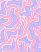 Pastel Swirl Wave Pattern Rug