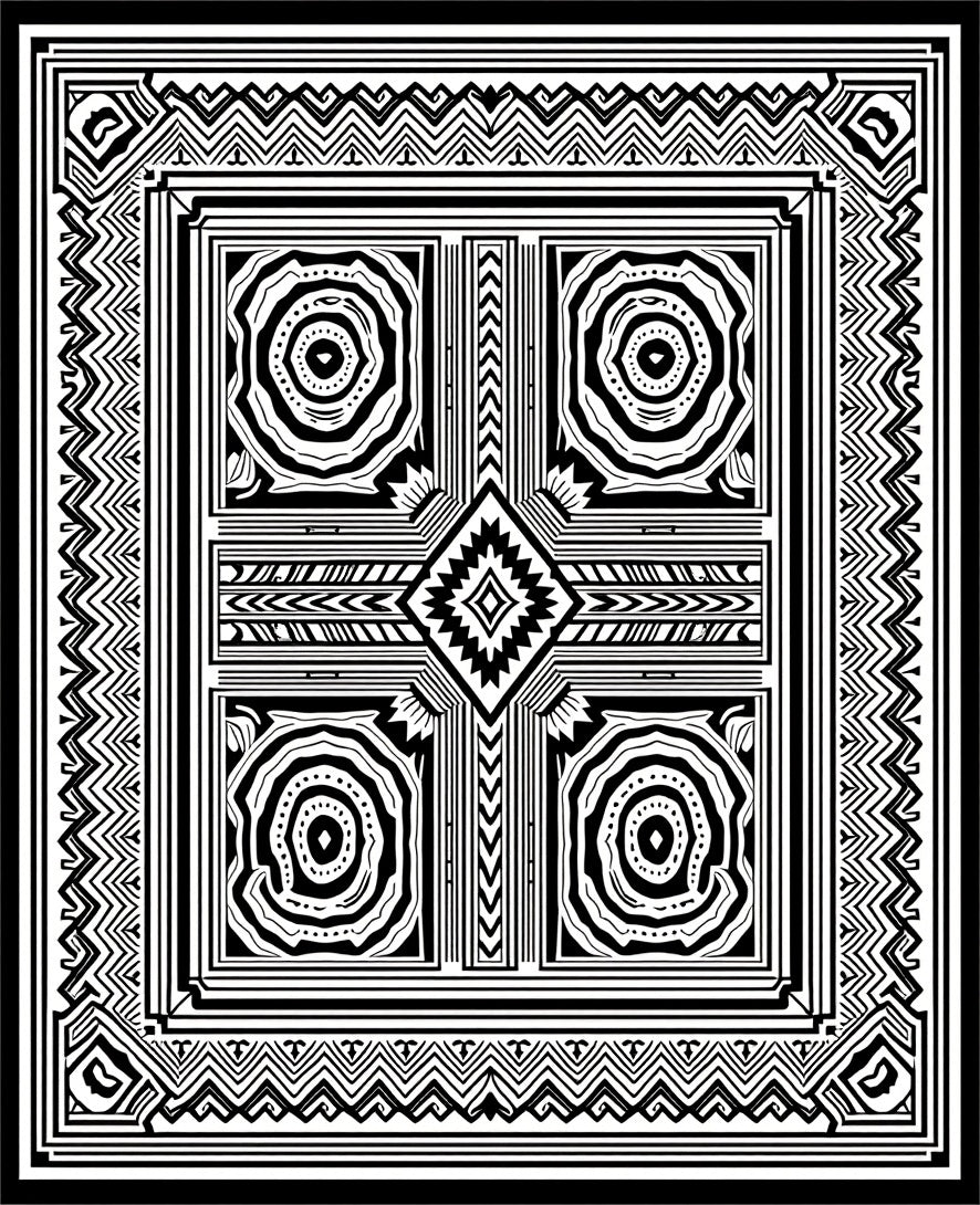 Bold Geometric Abstract Pattern Design Rug