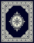 Intricate Floral Motif Bordered Rug