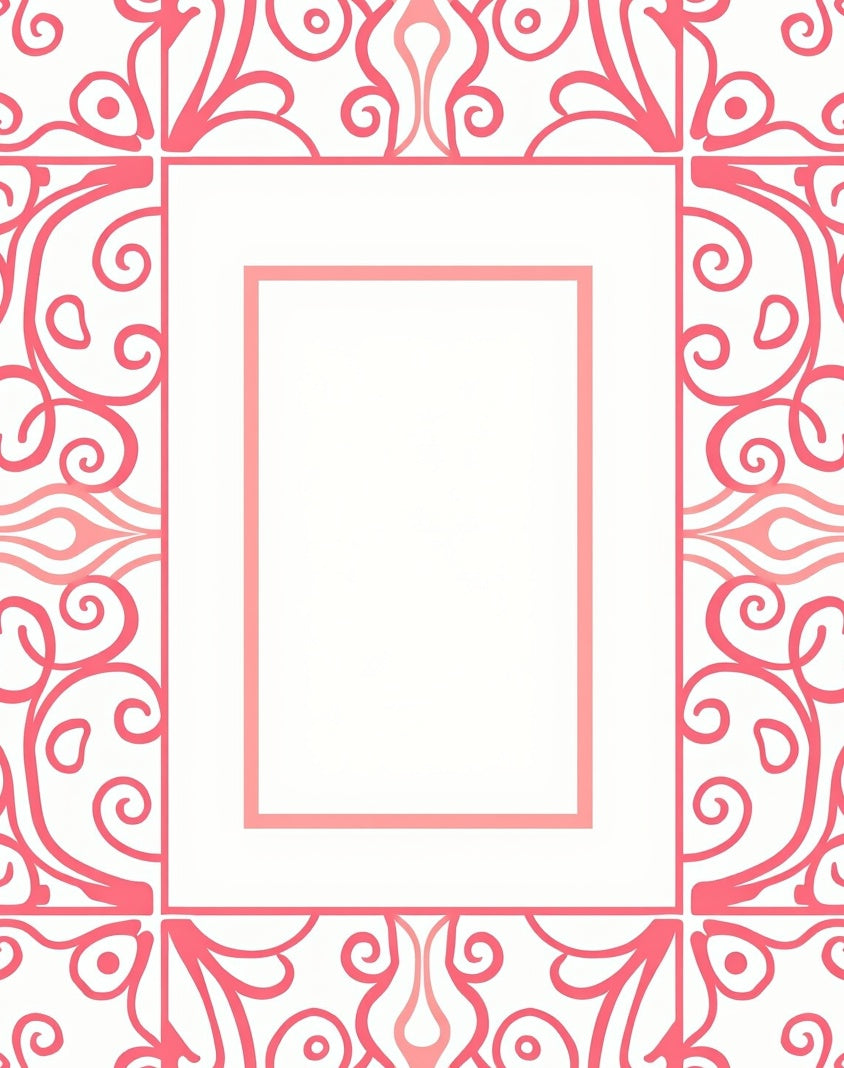 Coral Scroll Flourish Medallion Rug