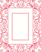 Coral Scroll Flourish Medallion Rug