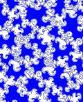 Abstract Blue White Swirl Pattern Rug