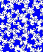 Abstract Blue White Swirl Pattern Rug