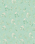 Mint Green Botanical Outline Design Rug