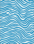 Blue Wave Pattern Abstract Rug