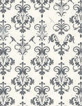 Classic Ornamental Grey and Cream Pattern Rug