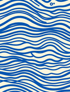 Oceanic Flow Blue Abstract Rug