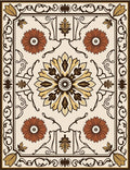 Central Floral Medallion with Border Rug