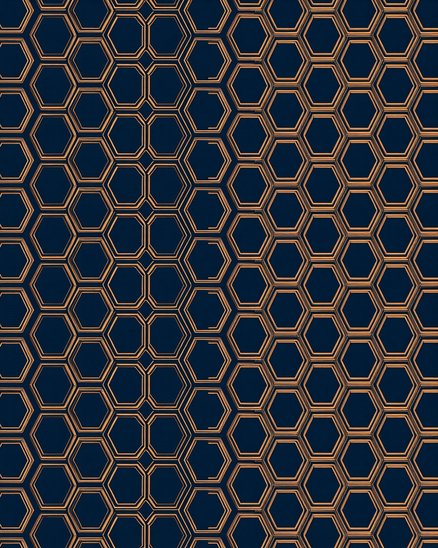 Hexagonal Pattern Geometric Design Rug