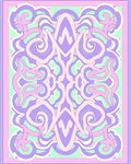 Pastel Floral Swirls Pattern Rug