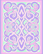 Pastel Floral Swirls Pattern Rug
