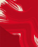 Bold Red Brushstroke Abstract Design Rug