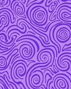 Vibrant Purple Swirl Pattern Rug