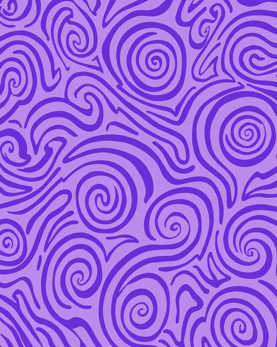 Vibrant Purple Swirl Pattern Rug