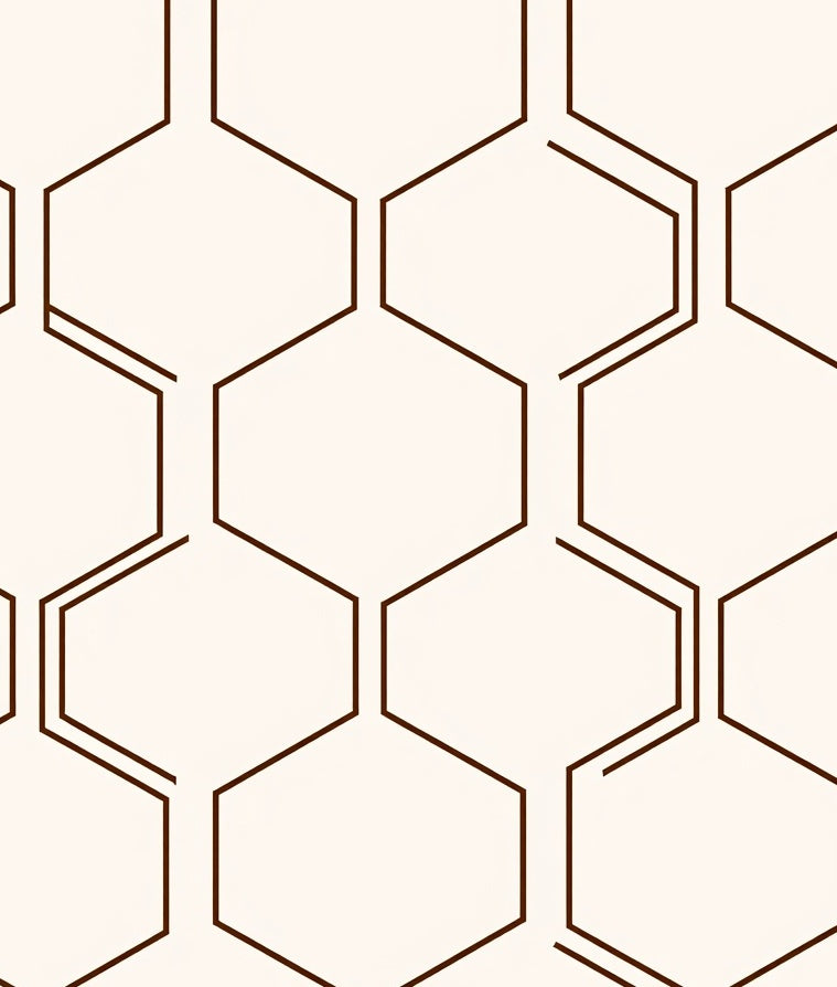 Minimalist Geometric Hexagon Pattern Rug