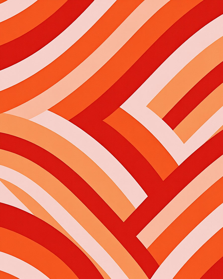 Warm Tones Arc Pattern Design Rug