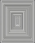 Monochromatic Concentric Rectangles Pattern Rug