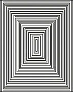 Monochromatic Concentric Rectangles Pattern Rug