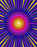 Radiating Sunburst Pattern Rug