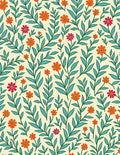 Whimsical Floral Botanical Pattern Rug
