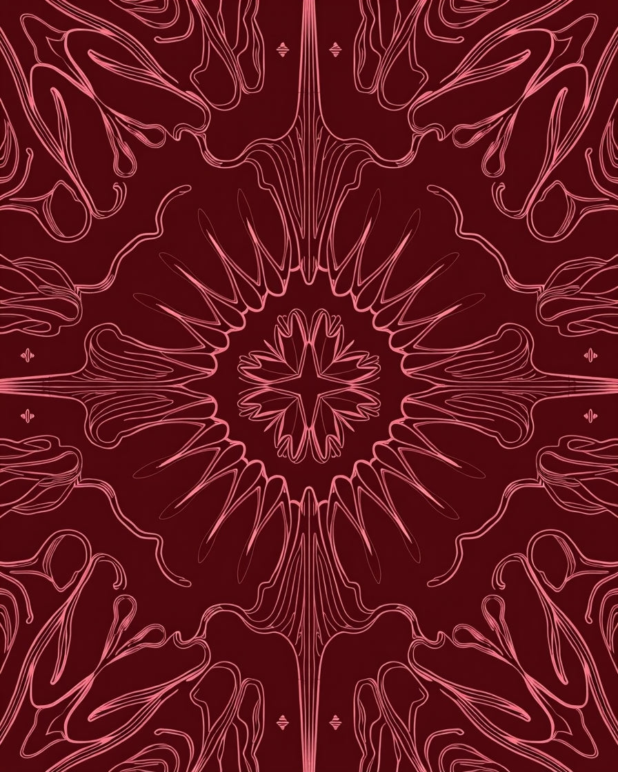 Art Nouveau Floral Symmetry Rug