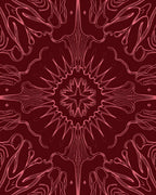 Art Nouveau Floral Symmetry Rug