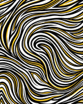 Bold Black Yellow Wavy Stripes Rug