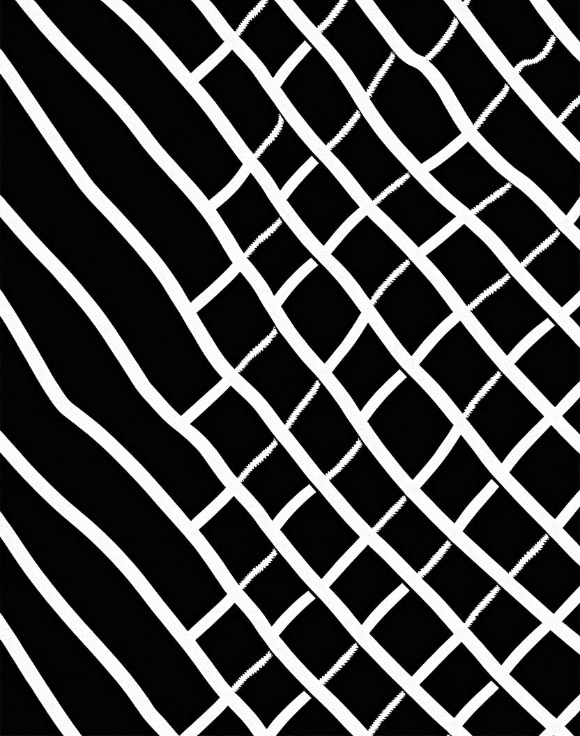 Textural Geometric Interwoven Pattern Rug