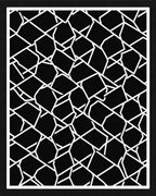 Abstract Shattered Net Pattern Rug