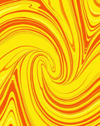Yellow Orange Swirl Patterned Rug