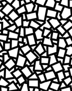 Abstract Geo Pattern Black White Rug