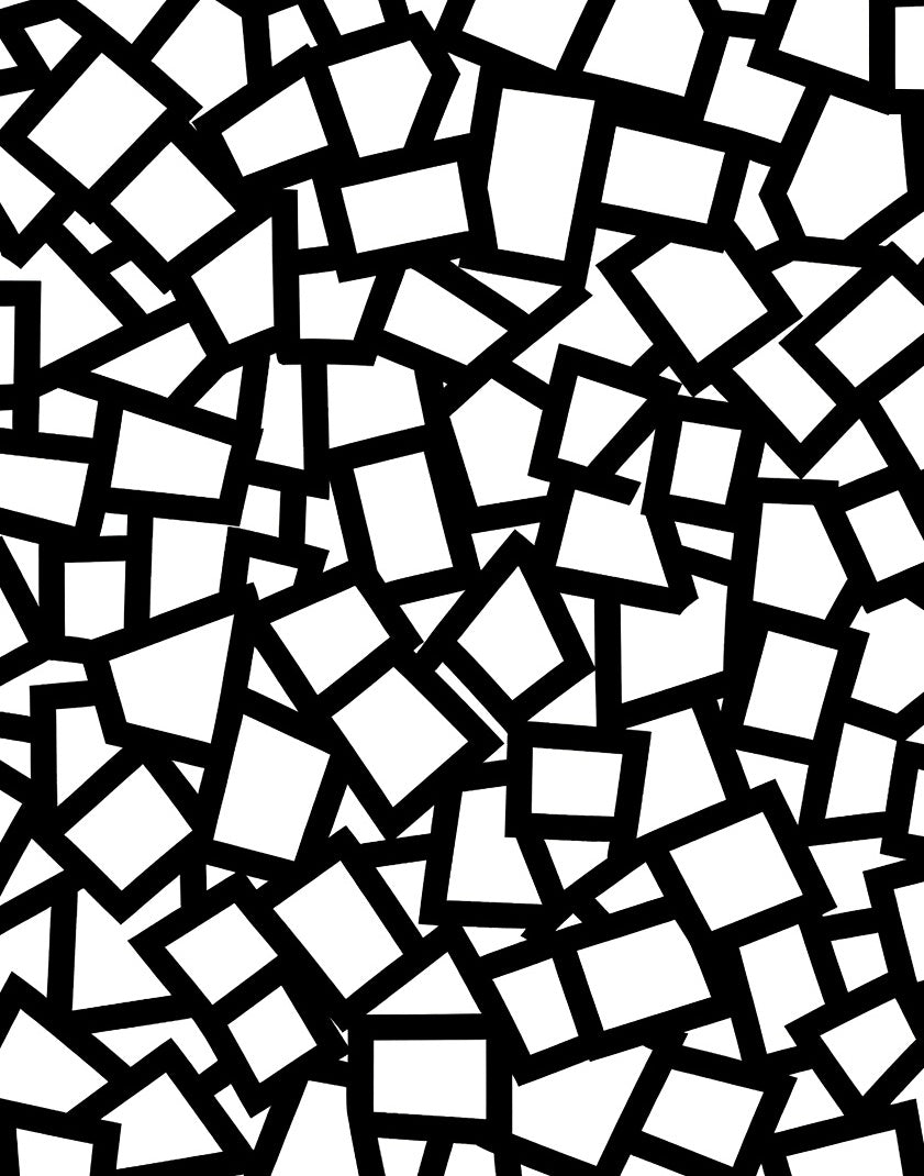 Abstract Geo Pattern Black White Rug