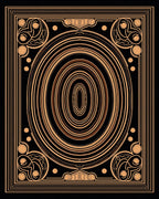Art Deco Style Oval Pattern Rug