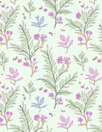 Whimsical Floral Leaf Pattern Rug