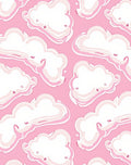 Pink Clouds Whimsical Pattern Rug
