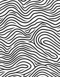 Bold Black White Wavy Lines Rug