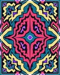 Abstract Mandala Pattern Vivid Design Rug