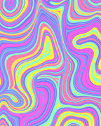 Pastel Swirl Patterned Rug