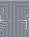 Bold Lines Geometric Maze Pattern Rug