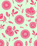Whimsical Boho Floral Wheel Pattern Rug