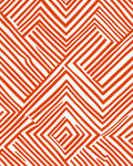 Bold Orange Geometric Zigzag Pattern Rug