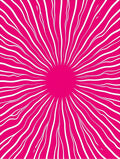 Radiant Pink White Abstract Sunburst Rug
