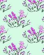 Floral Lavender Sketch Pattern Rug