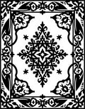 Elegant Vintage Floral Scroll Pattern Rug