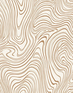 Natural Wood Grain Curved Pattern Rug